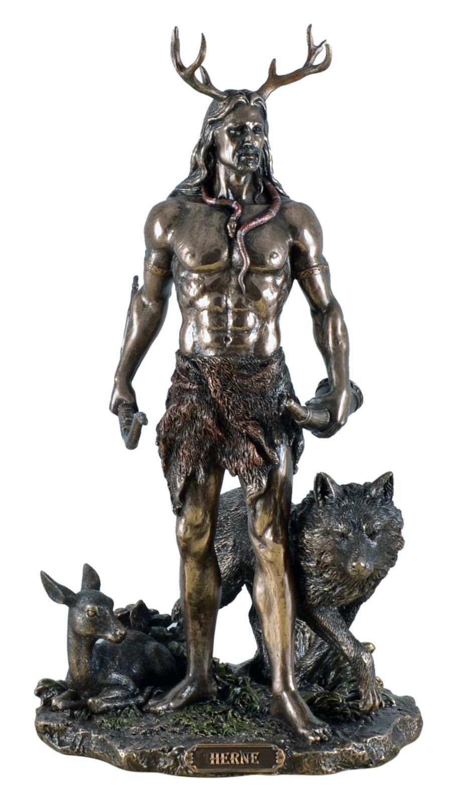 VERONESE - HERNE - KELTISCHER GOTT JAGD - 36 CM - VERONESE - BRONZE
